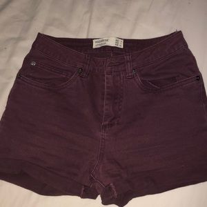 Maroon high waisted Cotton On shorts